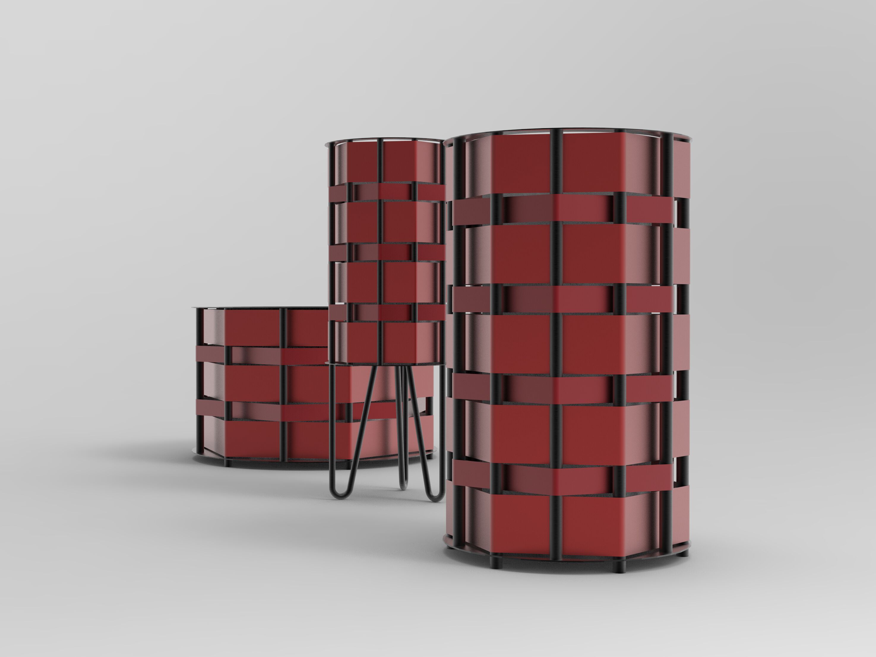 Круглый плантатор из оцинкованной стали Viscio Urban Design плетеная ARCH-00034578 - Вид №3