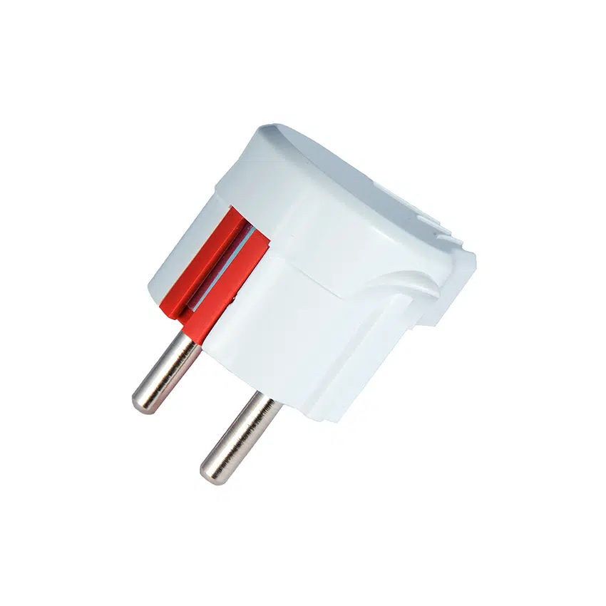 ACCESSORIES Вилка Г-образная с заземл белый LEZARD 715-0301-603