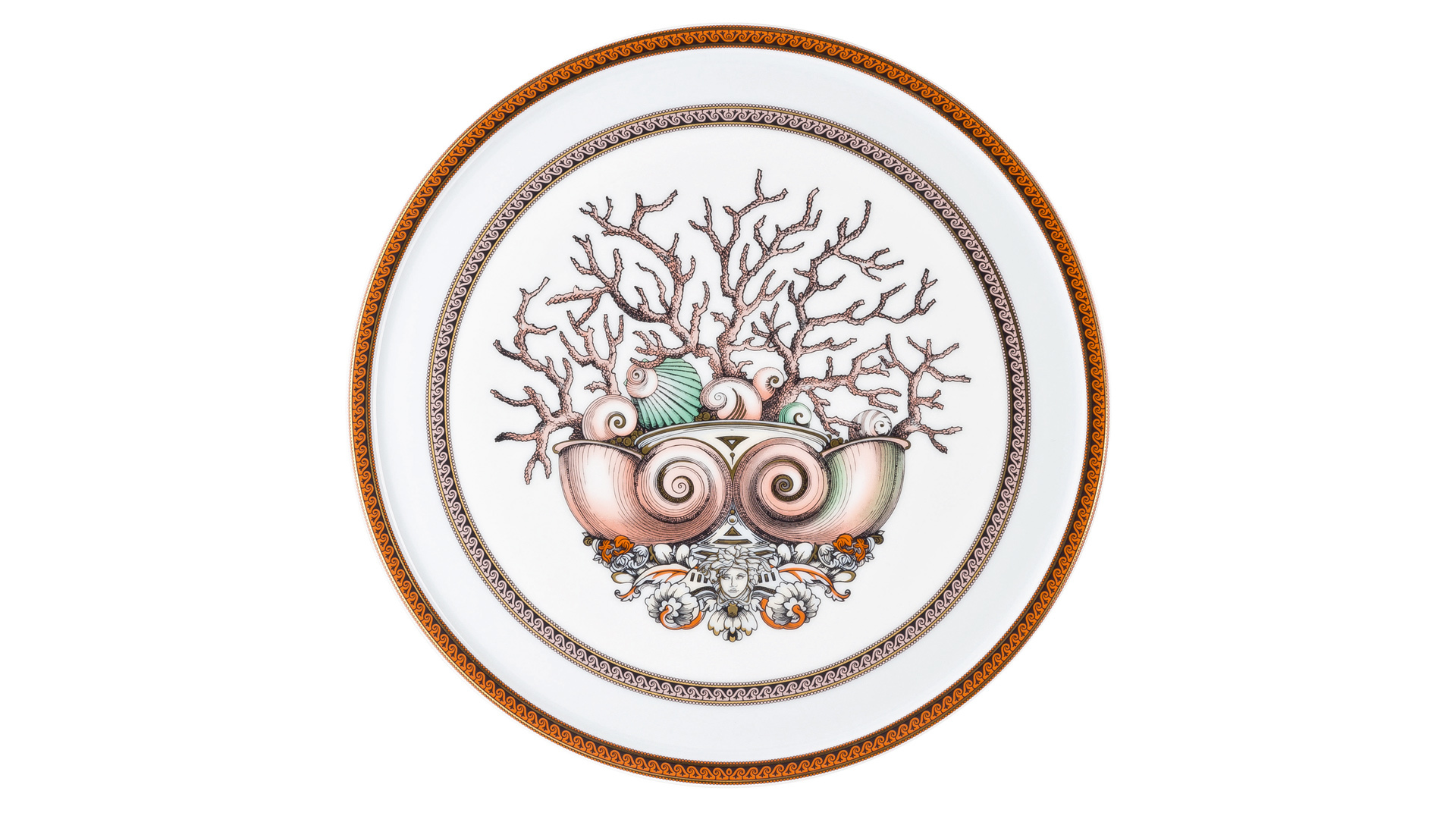 10593132 Rosenthal Versace Блюдо на ножке Rosenthal Versace Морские звезды 21см, фарфор Фарфор  - Вид №1