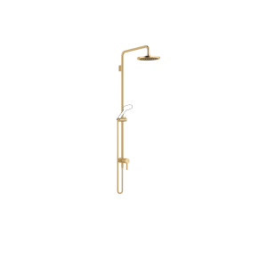 Showerpipe с однорычажным смесителем для душа без ручного душа FlowReduce - Brushed Durabrass (23-каратное золото)