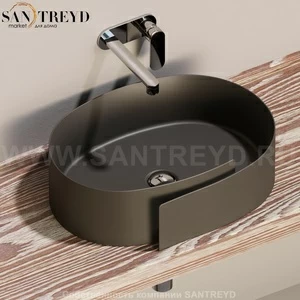 RL56L7006 Накладная раковина на столешницу  овальная Ceramica Flaminia Roll