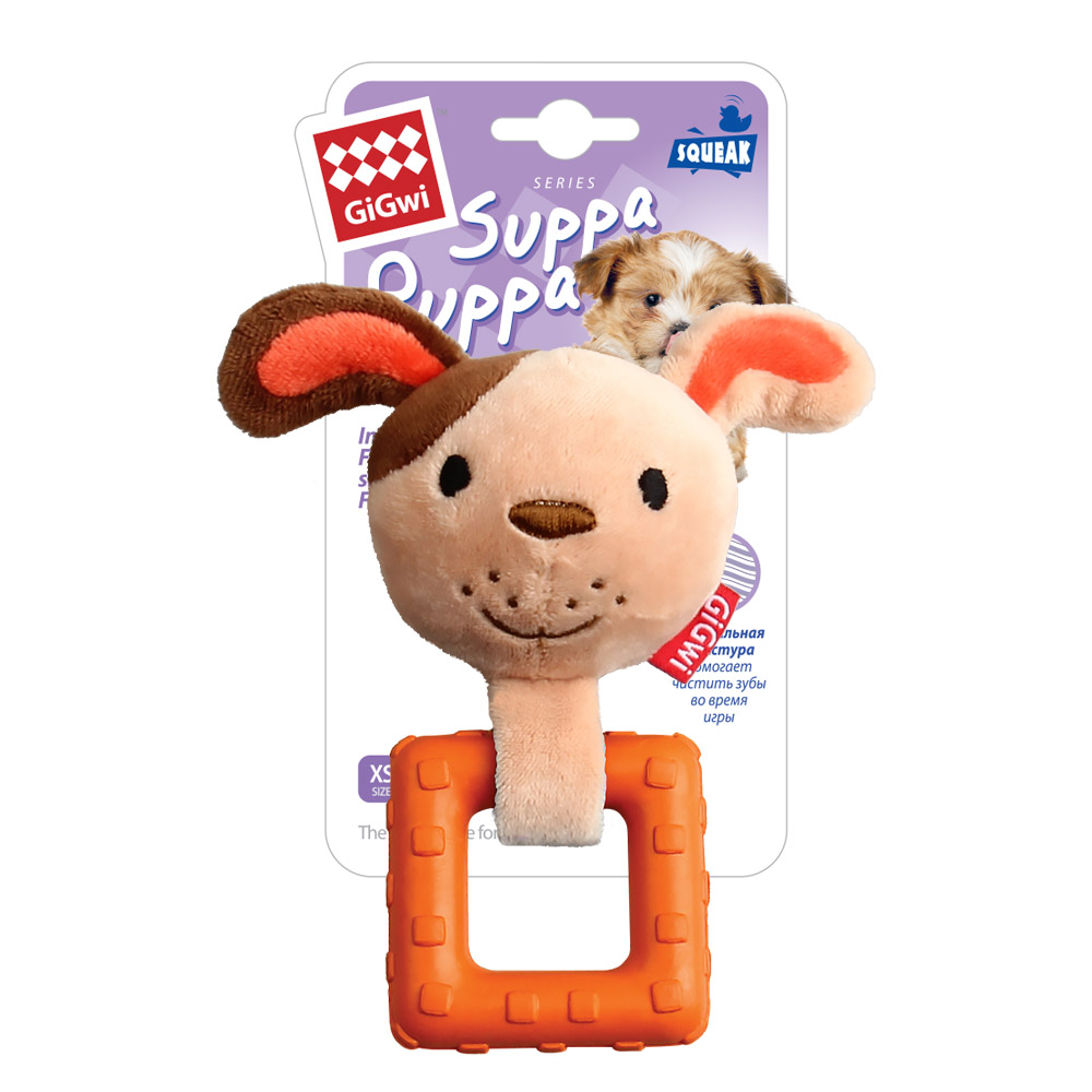 ПР0058986 Игрушка для маленьких собак Suppa Puppa Собачка с пищалкой 15см GIGWI  - Вид №2
