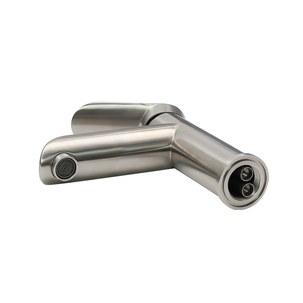 Смеситель д/ум MELANA-610601 Paola Hi-tech нерж.сталь, однорычажный, сатин, литой излив - Вид №3