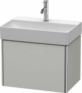 XS406700707 Тумбочка подвесная компакт XSquare #XS4067 584 x 390 мм Бетонно-серый матовый декор