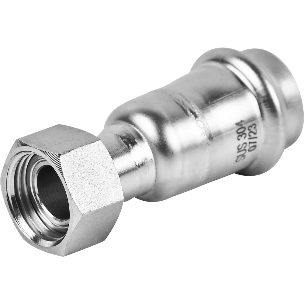 Муфта переходная Rommer 1/2"x22 мм с накидной гайкой ВПр-ВР нержавеющая сталь 88011212 STLM-2054424 