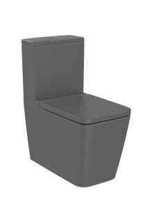 AZ34253640 SQUARE — Комплектный настенный унитаз без ободка с двойным сливом (включает чашу, бачок с нижним кормлением и мягкую крышку) ROCA Inspira