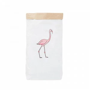 Эко-мешок для игрушек Flamingo из крафт бумаги VAMVIGVAM FLAMINGO 282063 Белый;бежевый