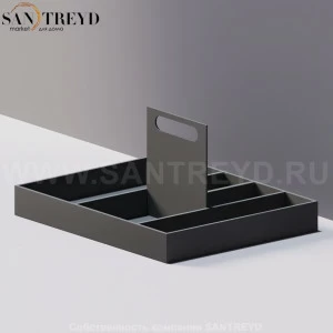 Agape PUZZLE Встраиваемая полка / держатель для коробок серый ALEG540GR