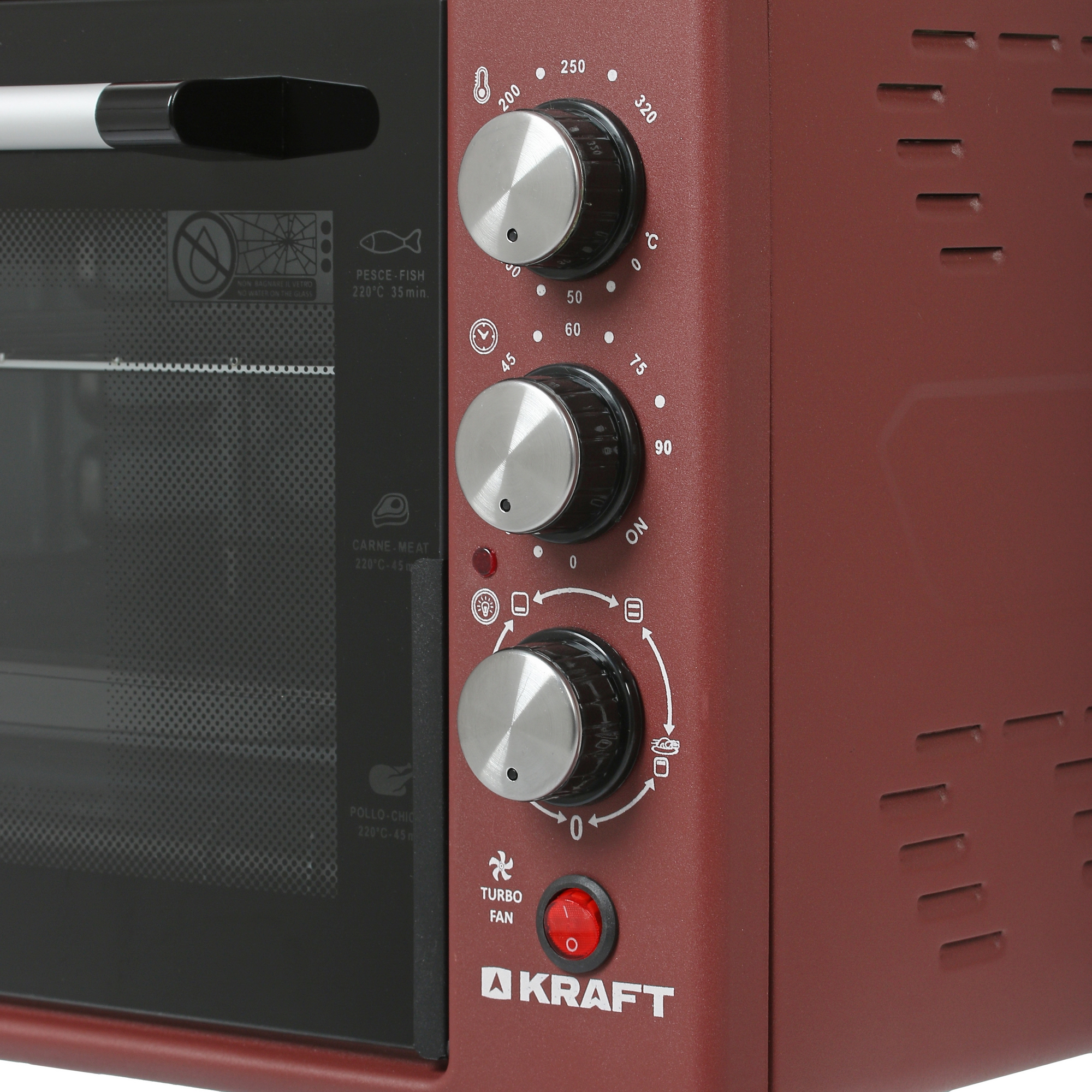 8187733 Мини-печь Kraft KF-MO 3804 RKR красный STDN-0092010 - Вид №4
