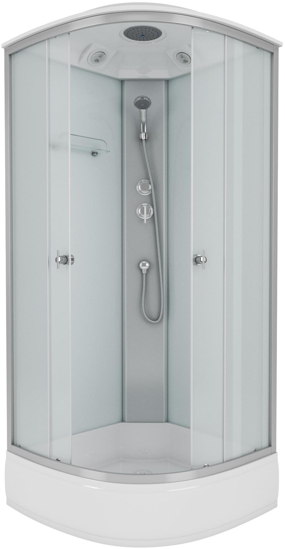 Душевая кабина NG- 3304-14 (900х900х2150) низкий поддон(26см) стекло МАТОВОЕ Niagara ECO - Вид №1