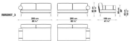 B&B Italia Outdoor Садовый диван из ткани Ribes sun-id-1376014 - Вид №31