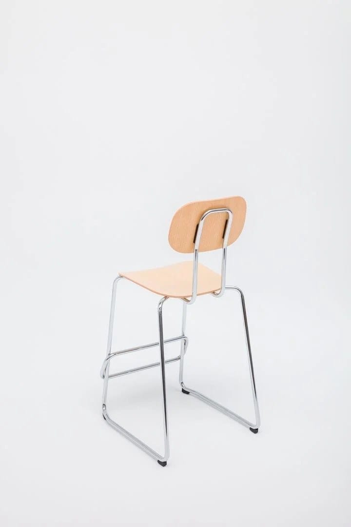 Высокий табурет из фанеры с подставкой для ног MDD New School ARCH-00042342 - Вид №1