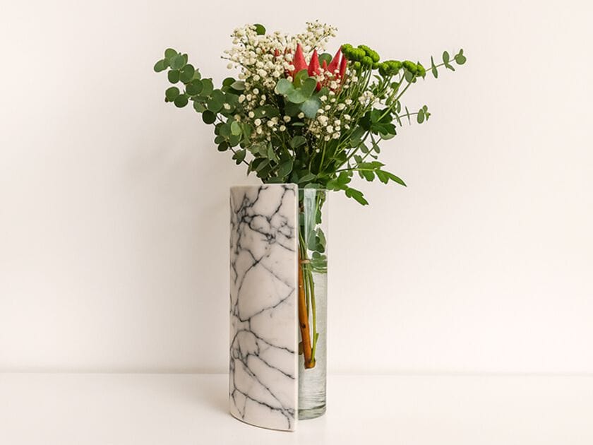 Ваза из мрамора и стекла Studio IB Milano круглый ARCH-00058285