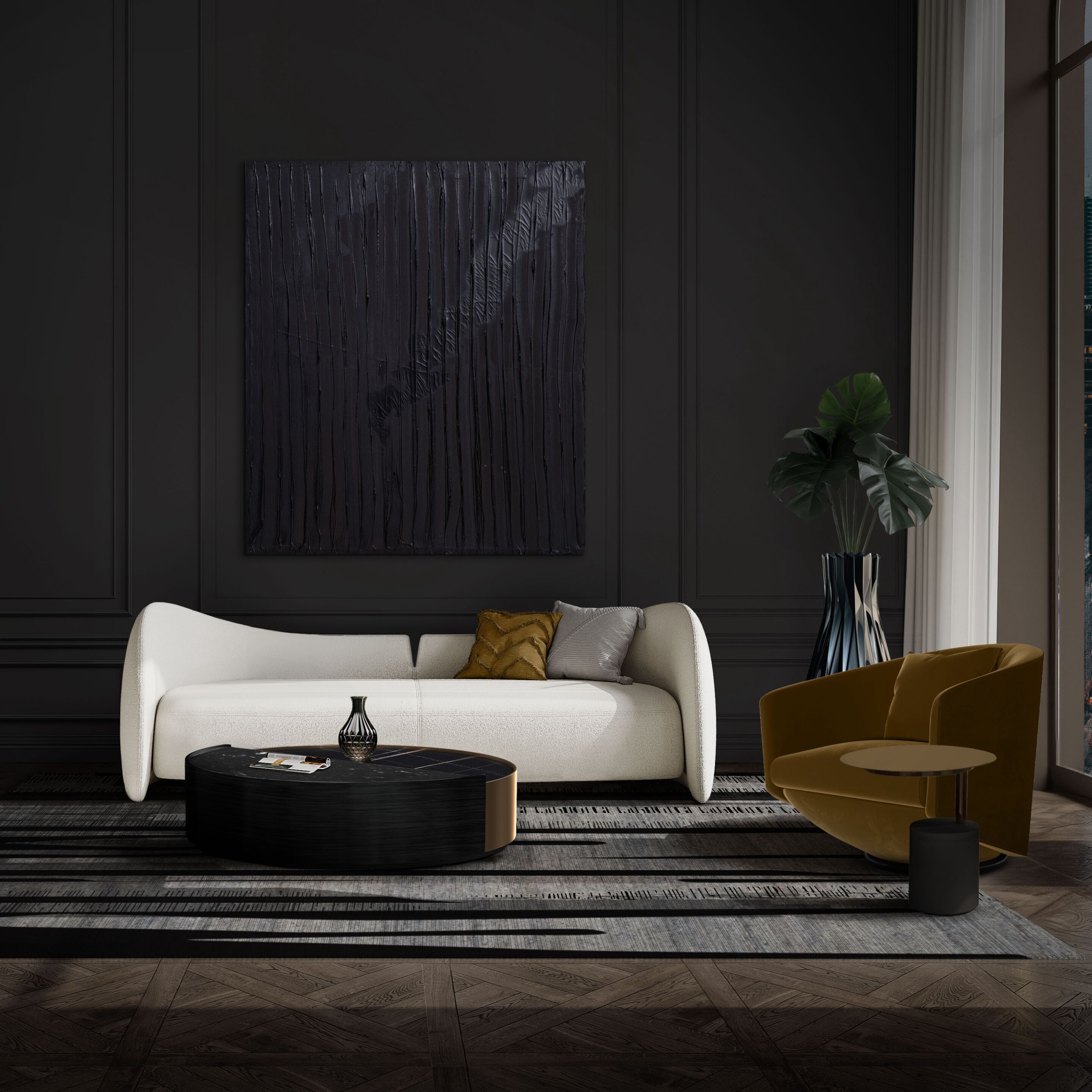 Низкий круглый журнальный столик Wayne Enterprises Home Collection WE-034 ARCH-00140618