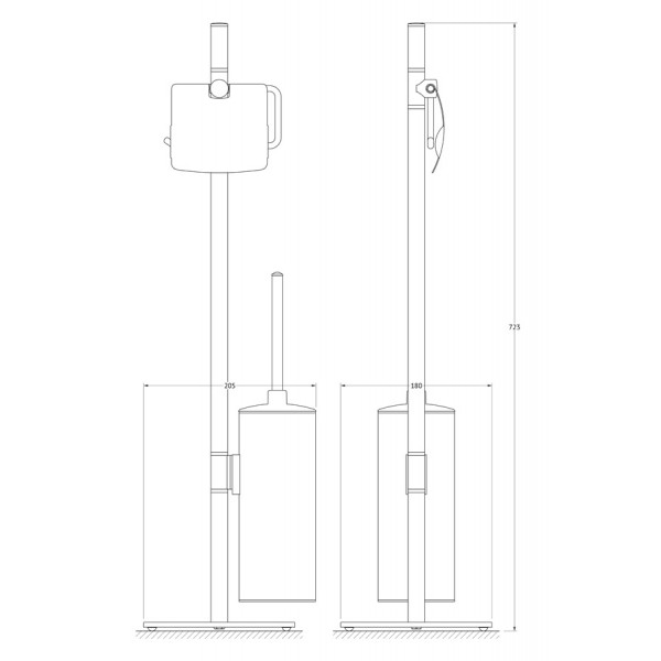 Стойка для туалета 72 см Ellux DOMINO DOM 009 sun-id-562267 - Вид №1