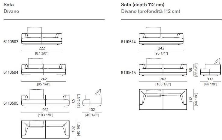Arketipo 2-местный тканевый диван Starman sun-id-1422188 - Вид №2
