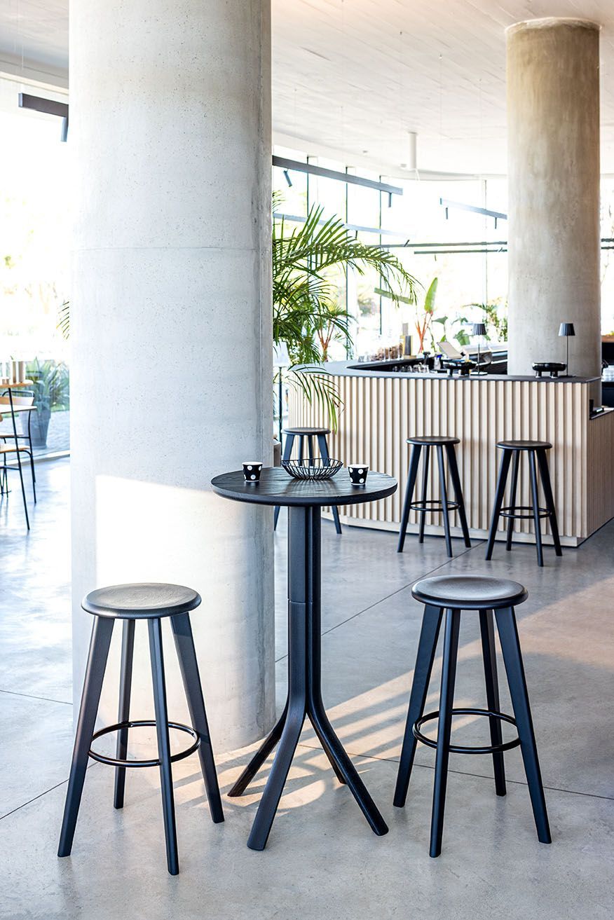 Высокий стул из массива дерева с подставкой для ног SIPA Jolly ARCH-00051635 - Вид №6