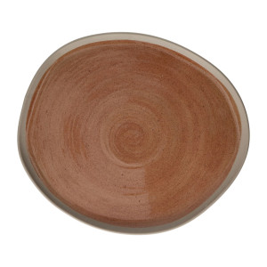 Фарфоровая круглая плоская тарелка