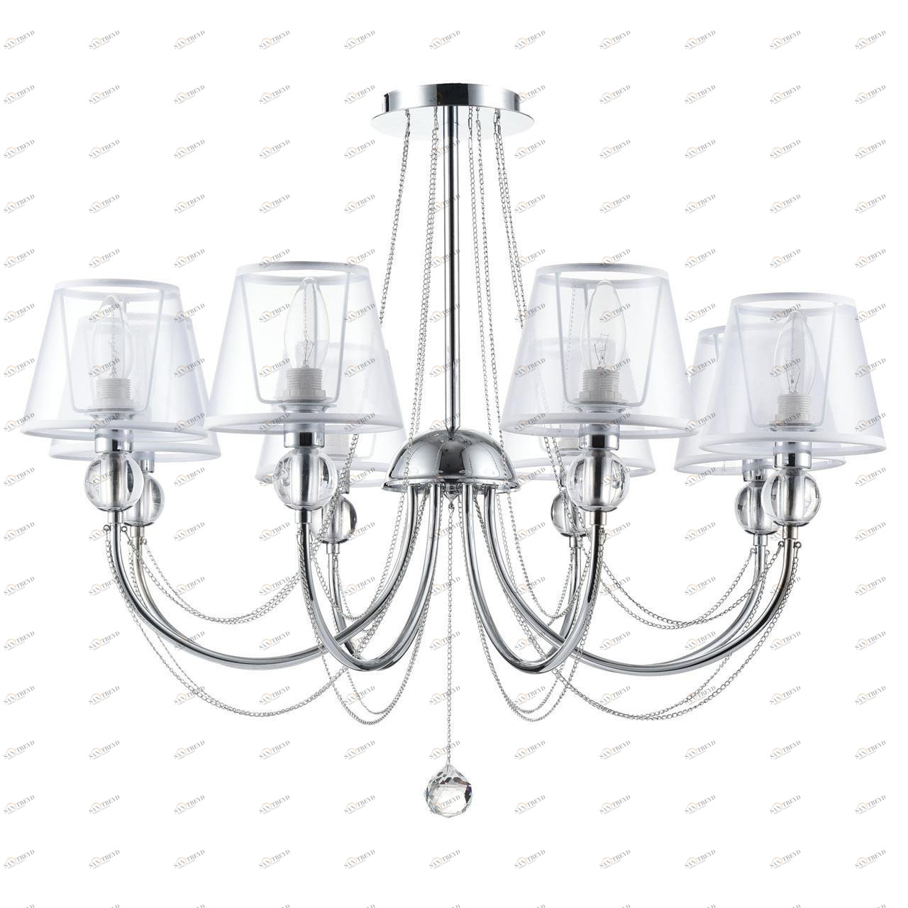 Подвесная люстра Freya Beverly FR5661-PL-08-CH FREYA ДИЗАЙНЕРСКИЕ, BEVERLY 186725 Хром 