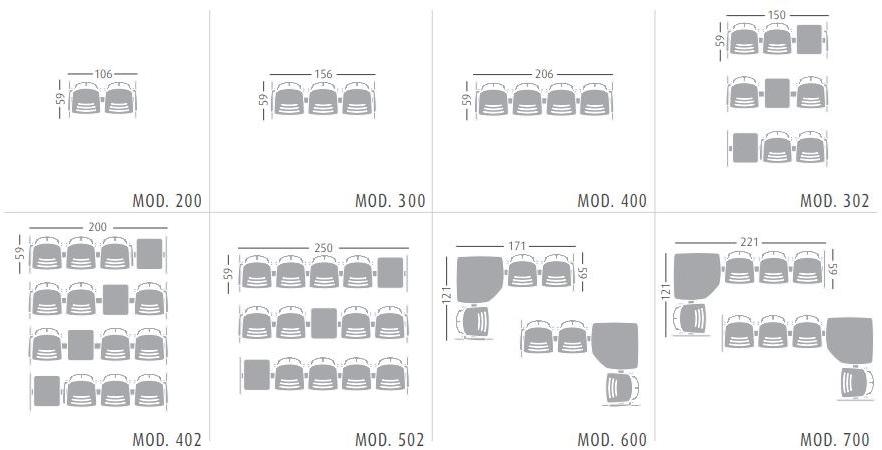 ACTIU Сиденье на полипропиленовой балке Spacio sun-id-1514943 - Вид №2
