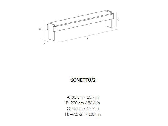 Скамейка из массива дерева Lando SONETTO ARCH-00089103 - Вид №5