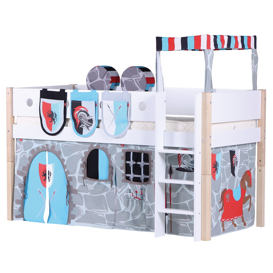 Кровать Flexa White с лестницей, 190 см, белая лакированная 801730895 - Вид №5