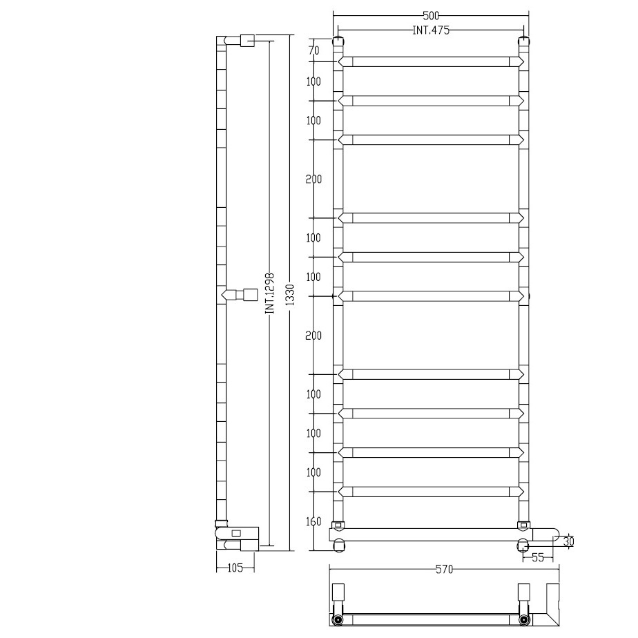 584/11 полотенцесушитель  SERENO Collection  Margaroli Santreyd 22108 - Вид №4