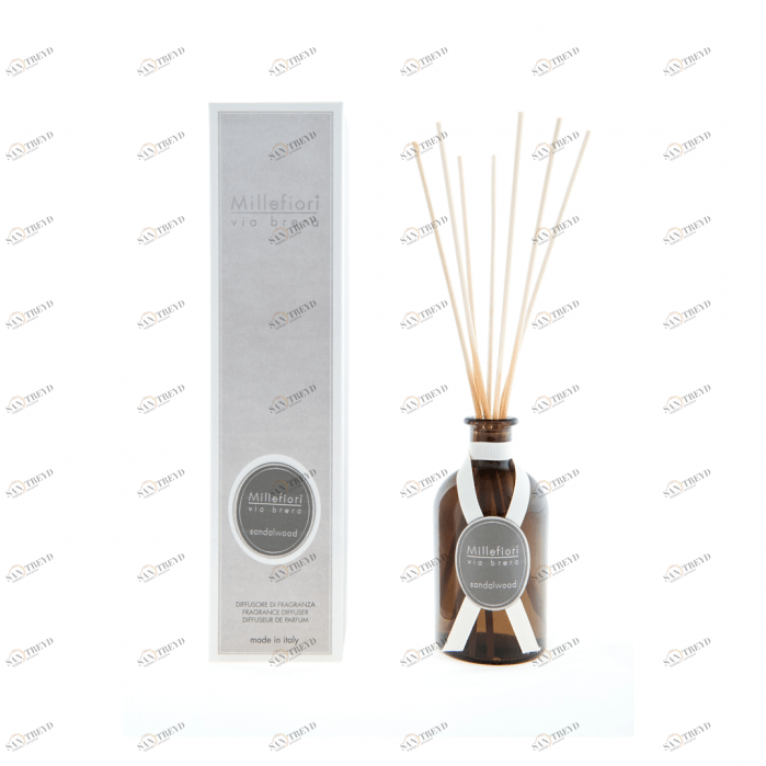 Диффузор с палочками 250 мл "Сандаловое дерево" Sandalwood MILLEFIORI MILANO САНДАЛ 267470 Белый 