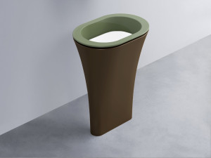 AMLA65-AG+AMPILO-BL+AMCOLO-CA Раковина Amedeo Ovale отдельностоящая cielo Enjoy + Amedeo