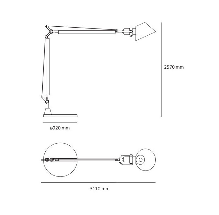 Artemide Tolomeo XXL 1532010A торшер 95071 - Вид №3