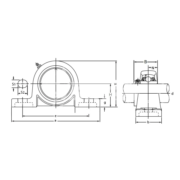 IS1910 Корпус подшипника P204PW ISKRA  - Вид №1