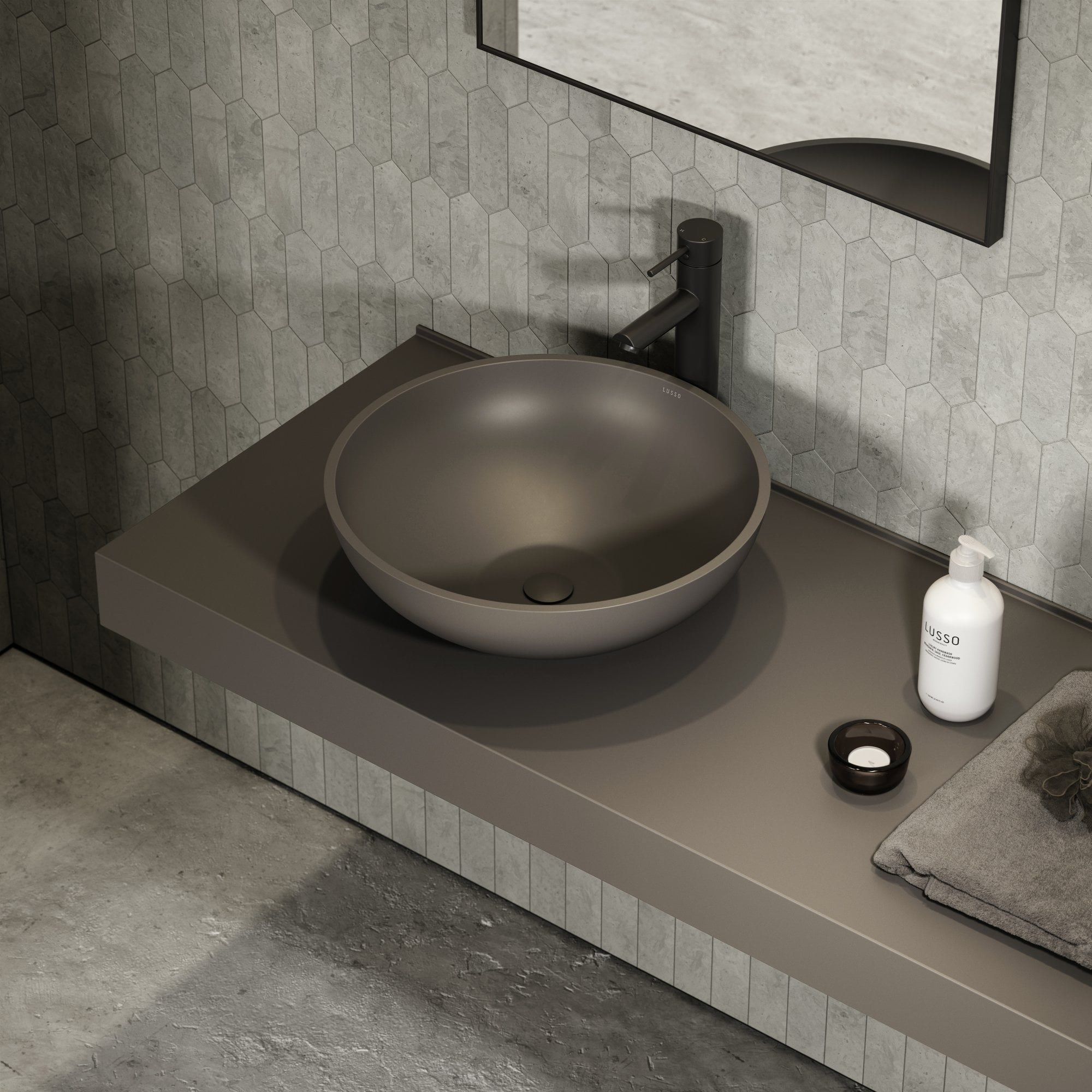 Круглый умывальник из смолы LUSSO Oasis ARCH-00066828 - Вид №10