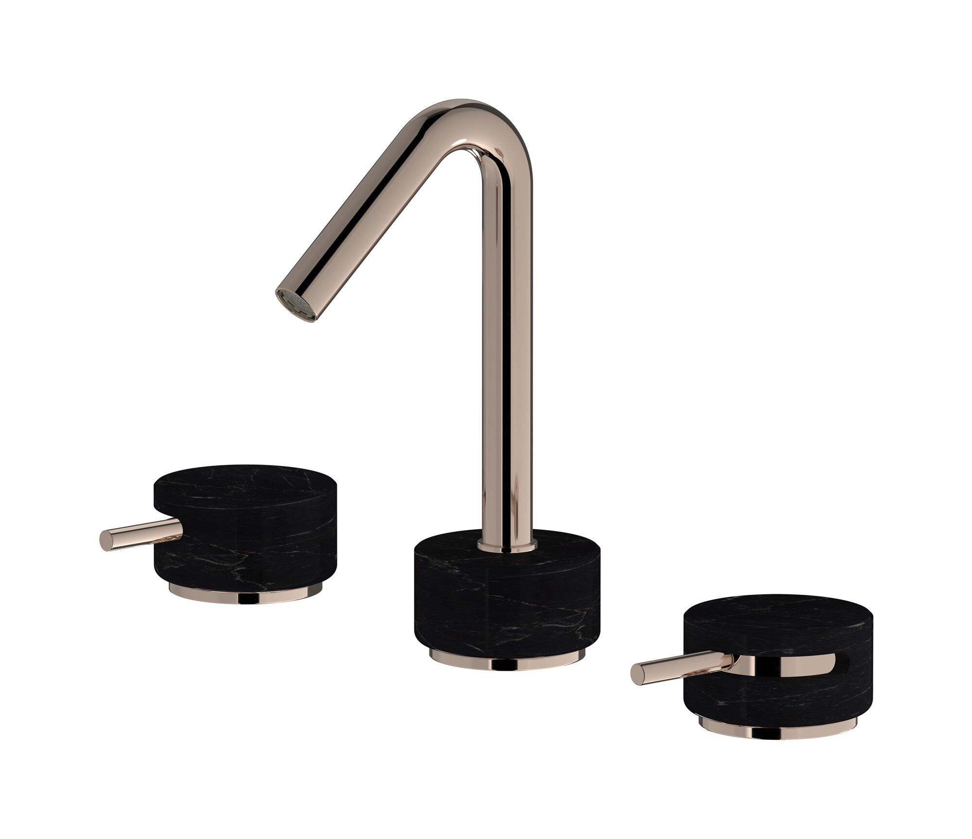 Смеситель для раковины с 3 отверстиями для мраморной столешницы с автоматическим сливом IB мрамор + мрамор Elle ARCH-00040657 - Вид №13