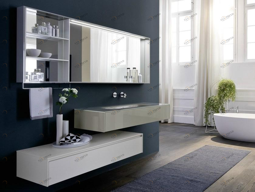 Ideagroup Подвесной туалетный столик с зеркалом Nyù sun-id-1379877