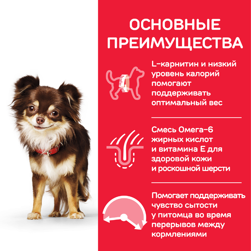 ПР0051160 Корм для собак HILL"S для миниатюрных пород облегченный, курица сух. 1,5кг Hill's  - Вид №3