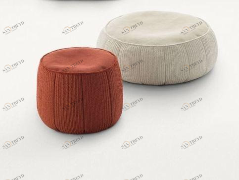 Paola Lenti Круглый пуф со съемным чехлом из ткани sun-id-1483721