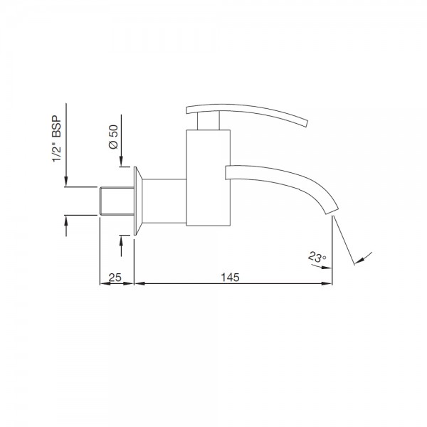 SIG-GLD-41037 Кран настенный Artize Signac Чистое золото  - Вид №1