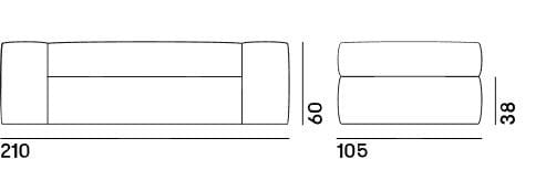 2-местный тканевый садовый диван GART ARCH-00044747 - Вид №1