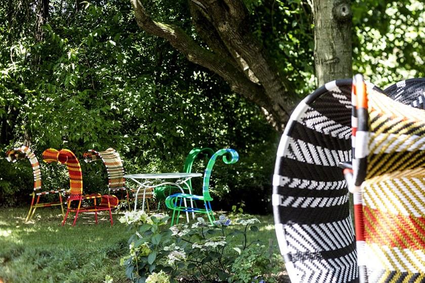 Moroso Стул с высокой спинкой из переплетенных полиэтиленовых нитей M'afrique sun-id-1462472 - Вид №9