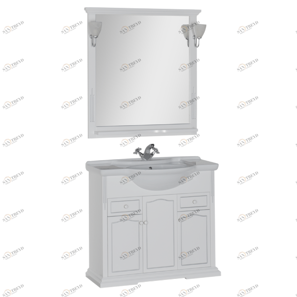 Комплект мебели Aquanet Тулуза 95 белый 00182036