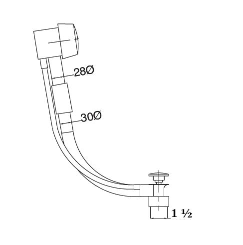 Слив-перелив MIGLIORE Ricambi ML.RIC-20.708.CR, наружняя часть -хром  - Вид №4