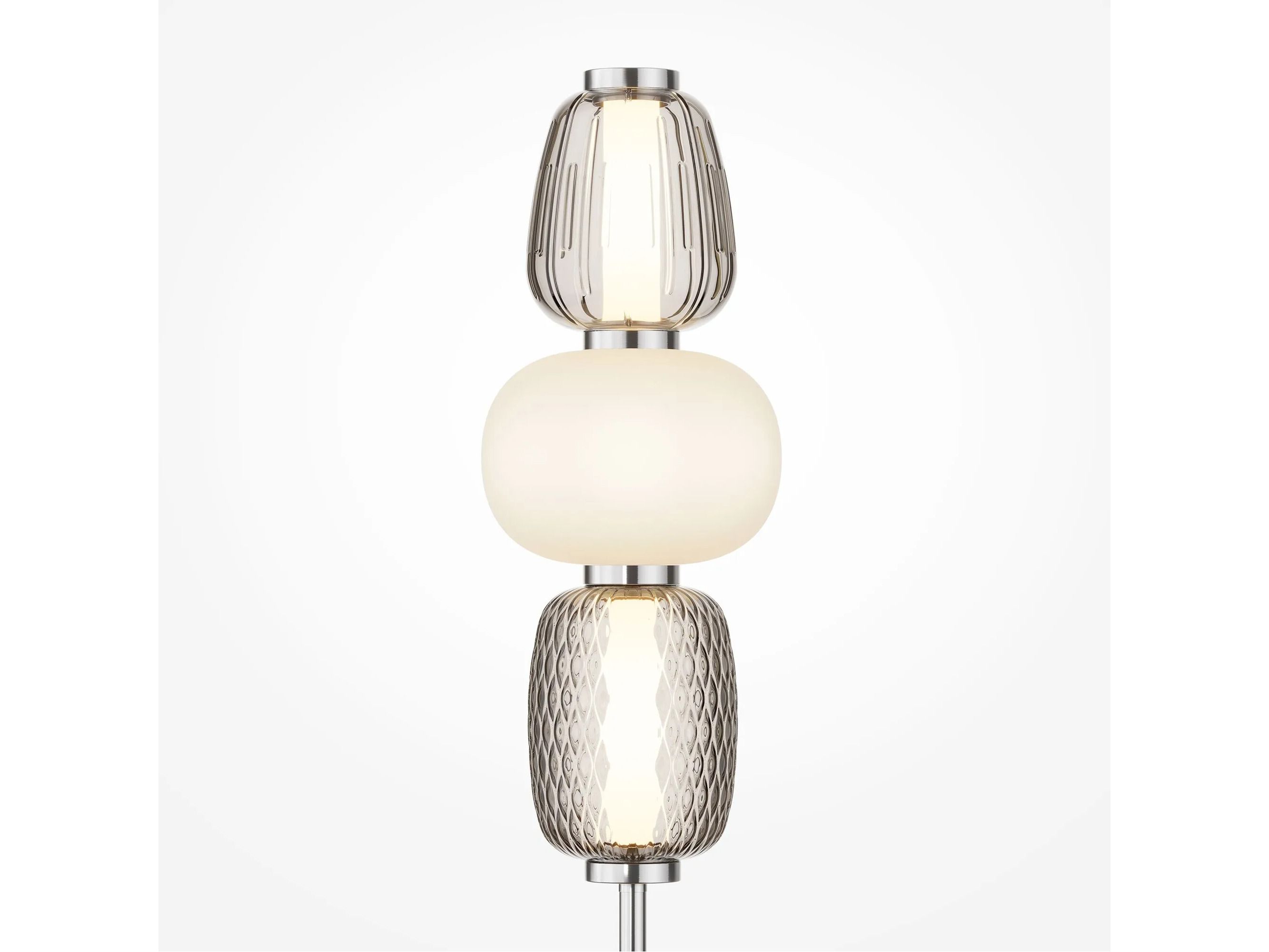 Светодиодная настольная лампа из стали и стекла Maytoni Узор ARCH-00130104