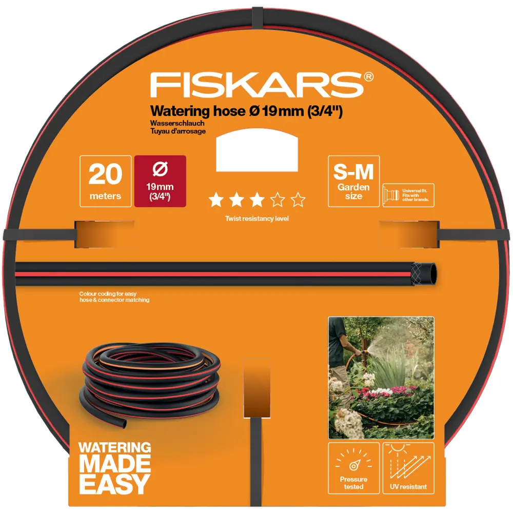 Шланг для полива FISKARS Армированный 3/4" 20 м ПВХ STLM-2212290 - Вид №1