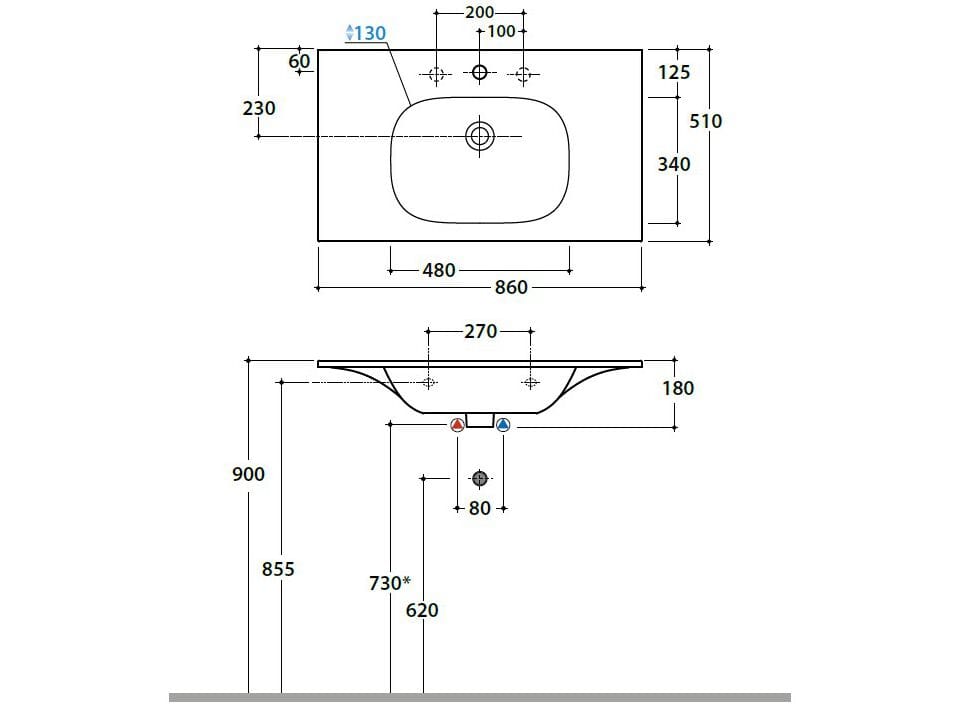 Керамическая подвесная раковина Ceramica Globo разнорабочие ARCH-00142276 - Вид №2
