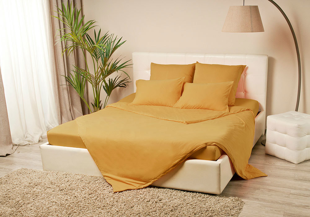 93836639 Пододеяльник KPМ-18горчица 172х205 см, трикотаж Violett STLM-0584207 KUPU-KUPU