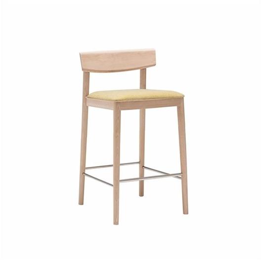 Andreu World Табурет из бука со встроенной подушкой и спинкой Smart Bq0649-bq0659  - Вид №1