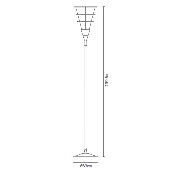 Торшер белый 199,5х33 см Saturnina D25C0351 FABBIAN  00-3882416 Белый;прозрачный;хром  - Вид №3