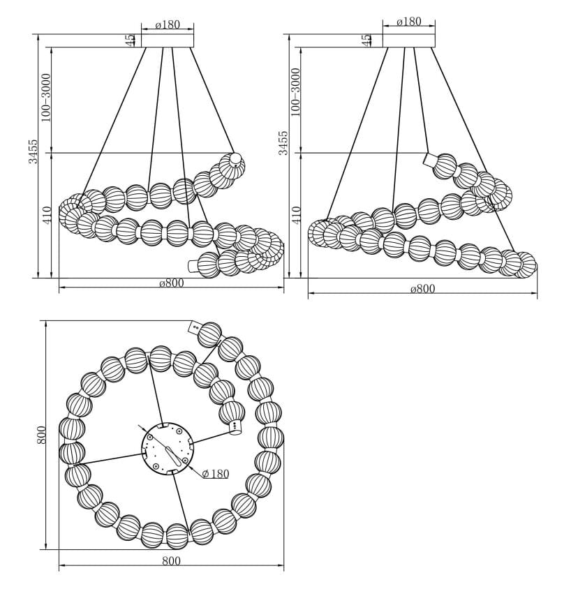 Стеклянный светодиодный подвесной светильник Maytoni ARCH-00054691 - Вид №5