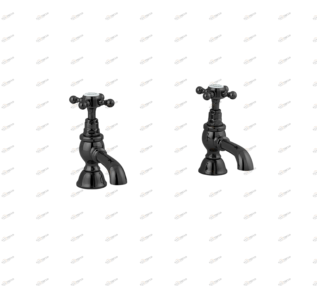 Gentry Home Смеситель для раковины мостик на 2 отверстия 200мм Mayfair Темный никель GH100657