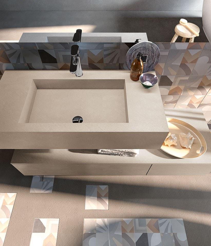 Archeda Подвесная тумба под умывальник из дерева с зеркалом Essenze sun-id-1489837 - Вид №2